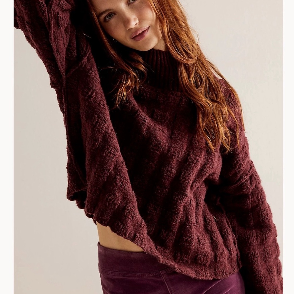 Free people Care FP Soul Searcher Mock Neck Sweater